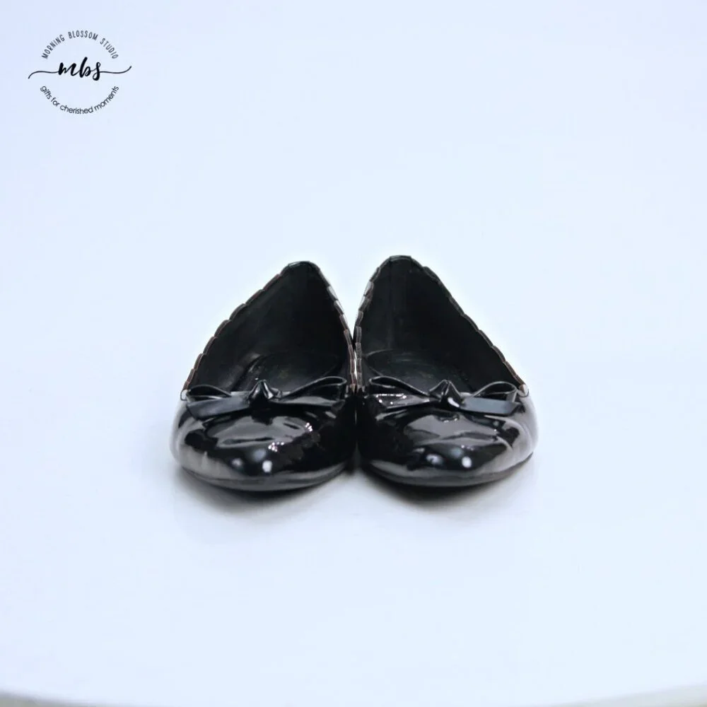 Kate Spade Eleni Flex Scalloped Ballerina Flats Black Women 8.5‎